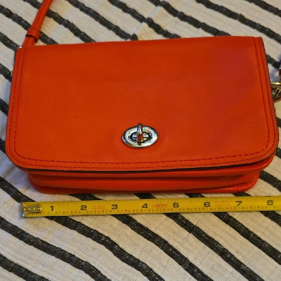 Coach Red Crossbody Bag with Tassel - Picture 8 of 10